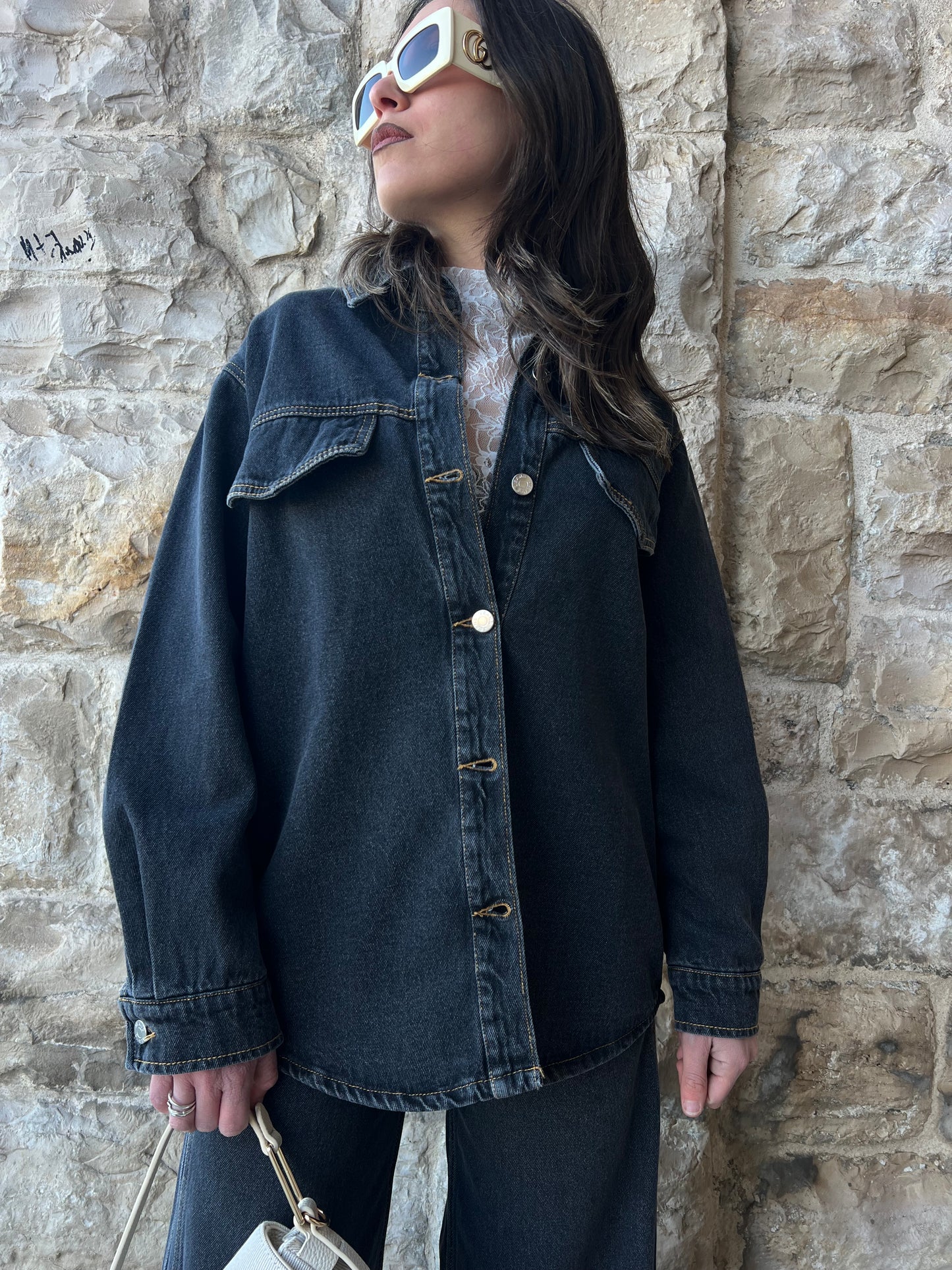 Camicia denim over