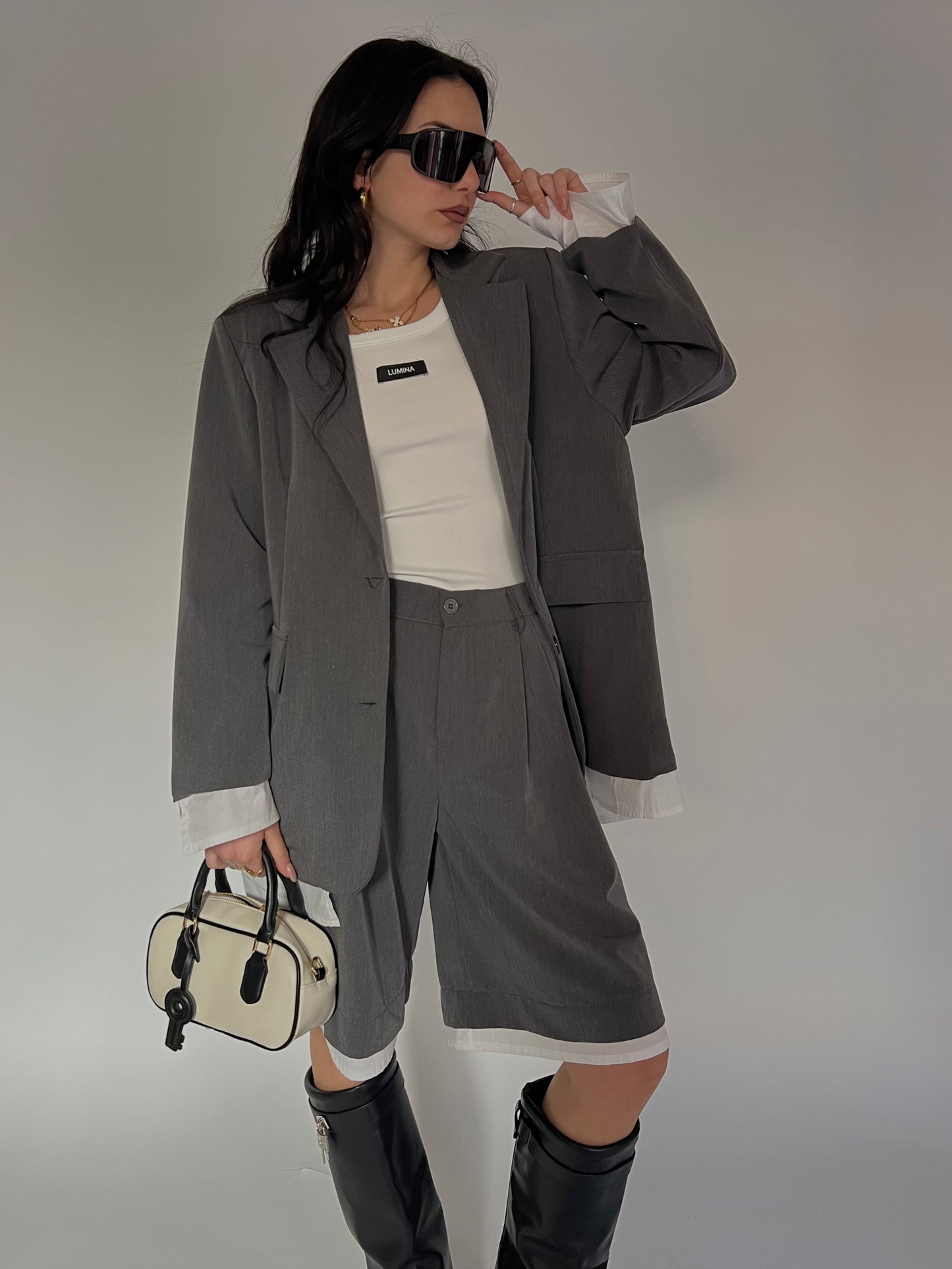 Tailleur Bermuda grey