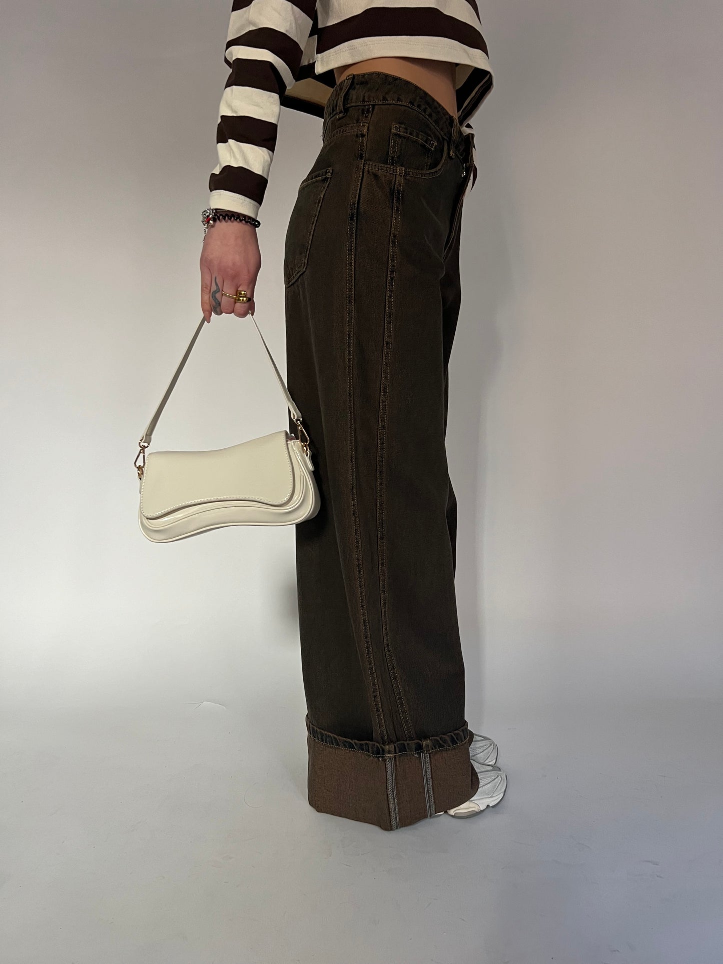 Jeans brown piega