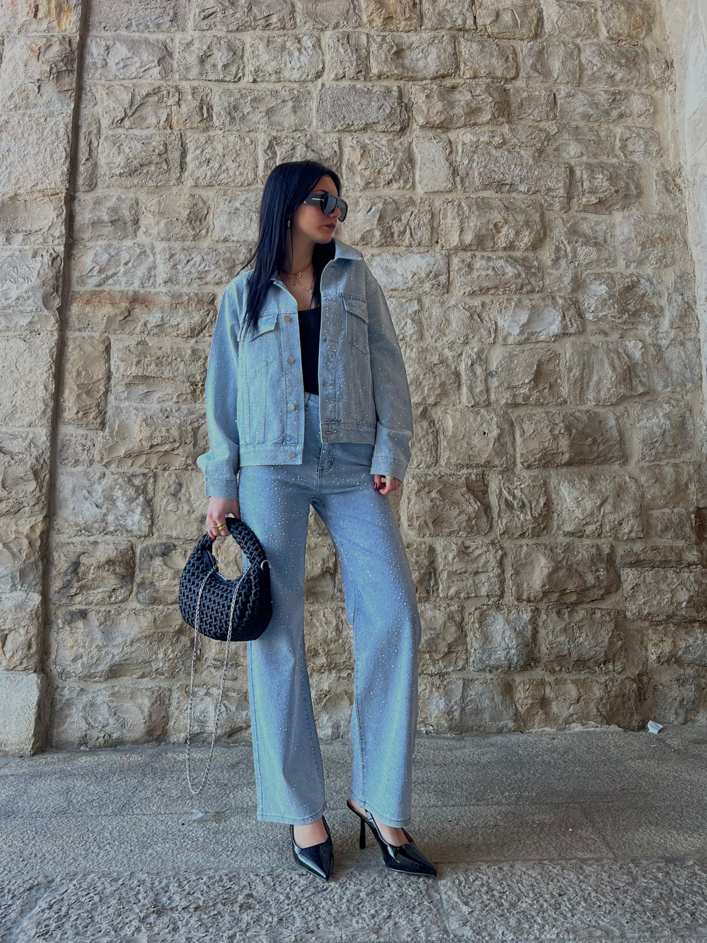Jeans strass regular