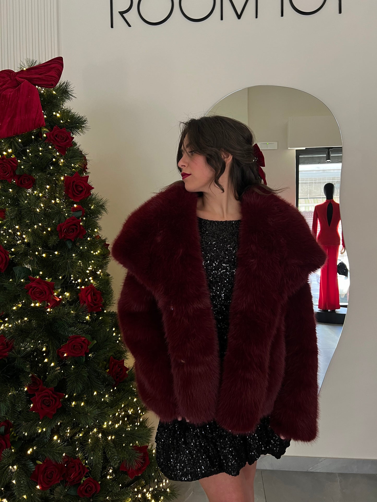 Ecopelliccia Burgundy lover