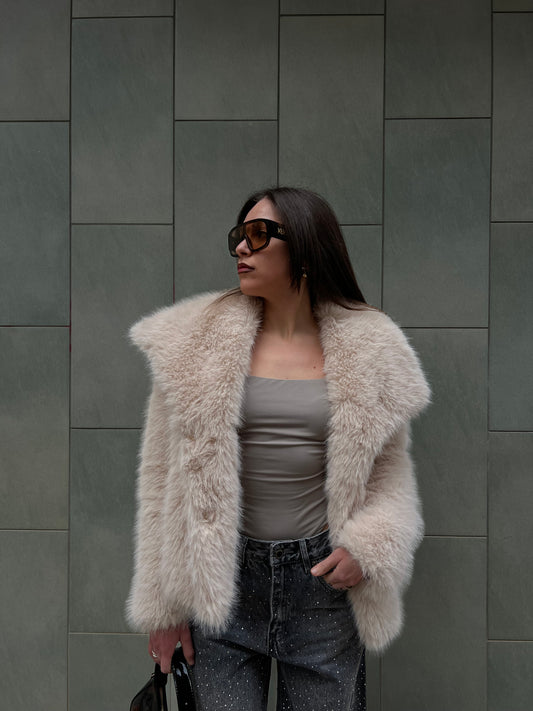 Pelliccia Baby beige