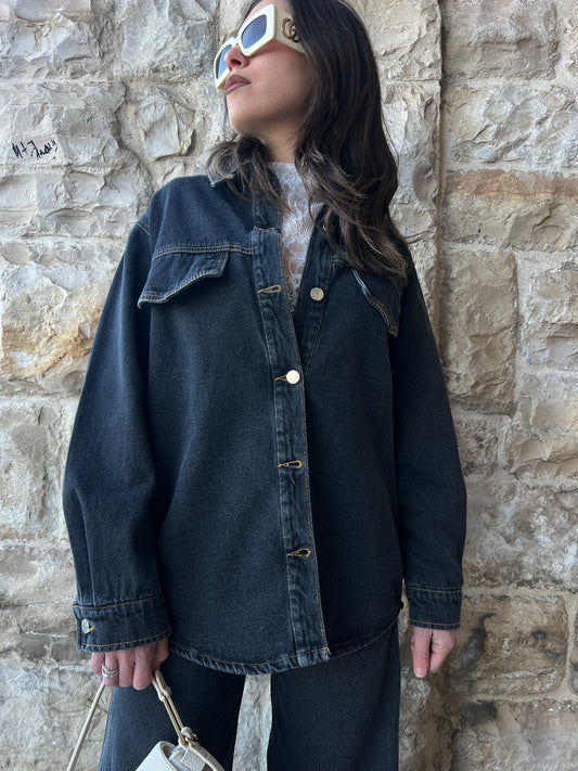 Camicia denim over