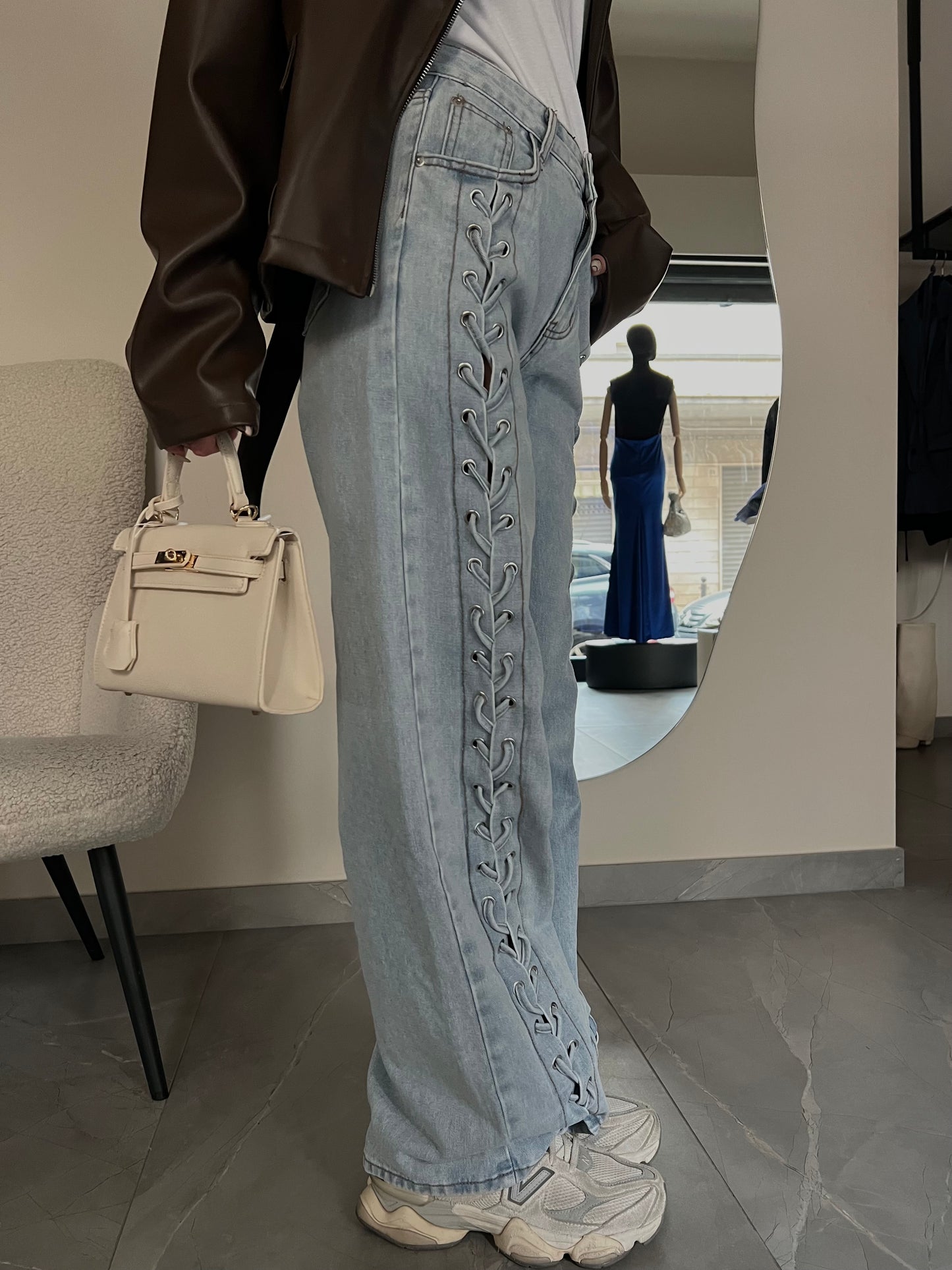 Jeans stringhe