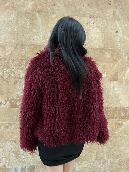 Ecopelliccia burgundy chill
