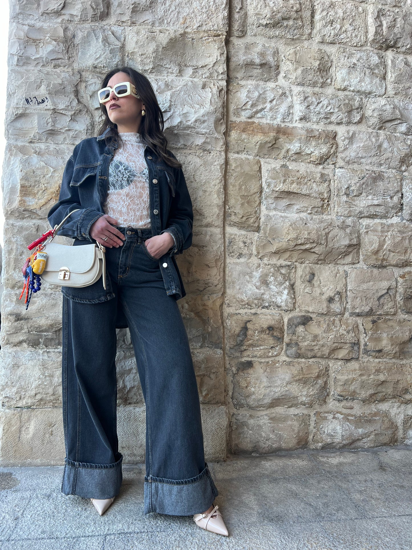 Camicia denim over