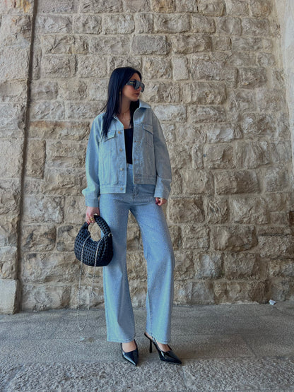 Jeans strass regular