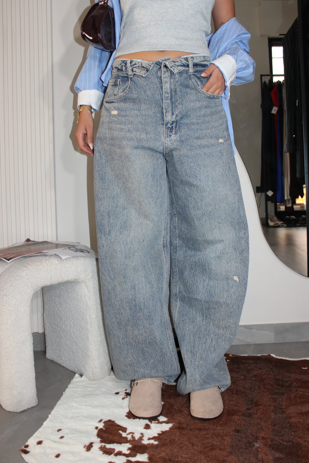 Jeans Ballon revers