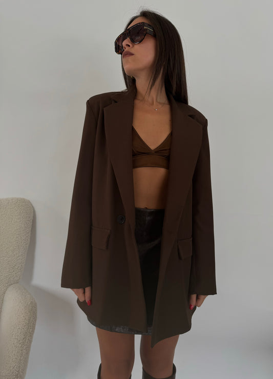 Blazer marrone over