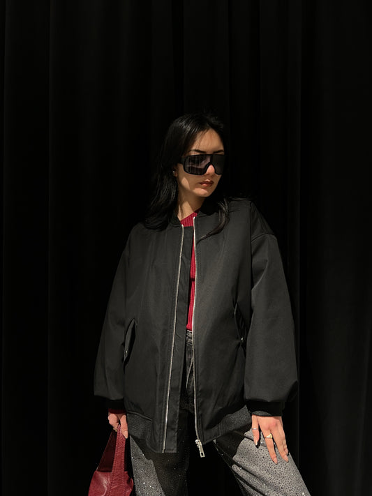 Bomber lumina nero